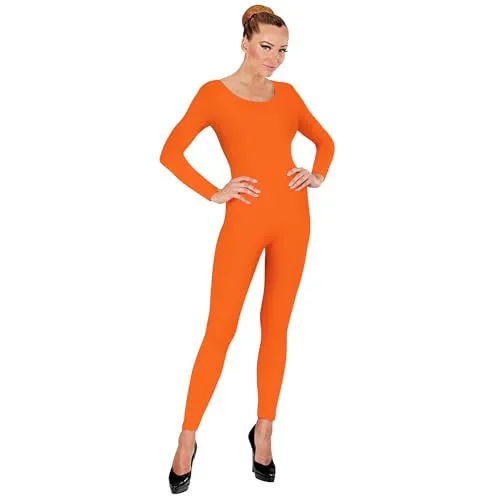 Langärmeliger Bodysuit für Damen - Orange XL - Kostüme: Vielseitiger langärmeliger Bodysuit für Damen in leuchtendem Orange, perfekt für kreative Kostümierungen und besondere Anlässe!
