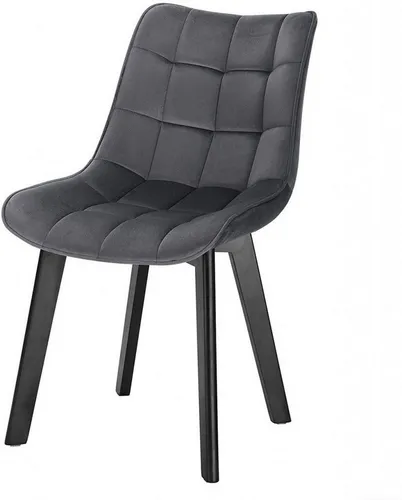 EUGAD Esszimmerstuhl mit Rückenlehne aus Samt