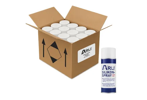ARLI Silikon Spray 400ml – Universelles Gleit- und Schmiermittel - Das ARLI Silikon Spray 400ml ist ideal für Industrie, Handwerk und Hobby. Es bietet unsichtbaren Schutz, schmiert zuverlässig und bewahrt Kautschukteile vor dem Austrocknen. Vielseitig einsetzbar auf Holz, Metall und Kunststoff.