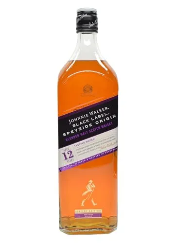 Johnnie Walker Black Label, Blended Scotch Whisky, Aromatischer, handgefertigt in Schottland, 40% vol, 1000ml Einzelflasche |