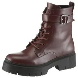 HUGO Kris_LUBoot Schnürboots mit Anziehlasche in Braun, Größe 35 EU - Elegante Schnürstiefelette mit Plateausohle und Profilsohle für optimalen Halt. Ideal für den Alltag und vielseitig kombinierbar. Hochwertiges Obermaterial in Dunkelbraun sorgt für einen stilvollen Look.