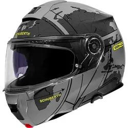Schuberth C5 Globe Klapphelm, grau, Größe 53 für Männer - Motorradhelm mit außergewöhnlich leichter und robuster Helmschale aus Glasfaser und Carbon, ideal für Sicherheit und Komfort beim Fahren.