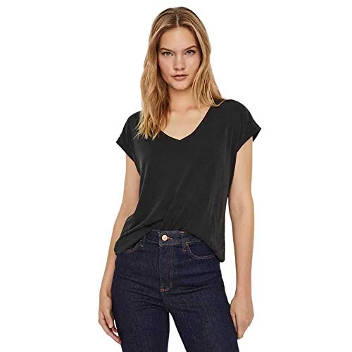 VERO MODA VMFILLI SS V-Neck Tee GA NOOS von VERO MODA