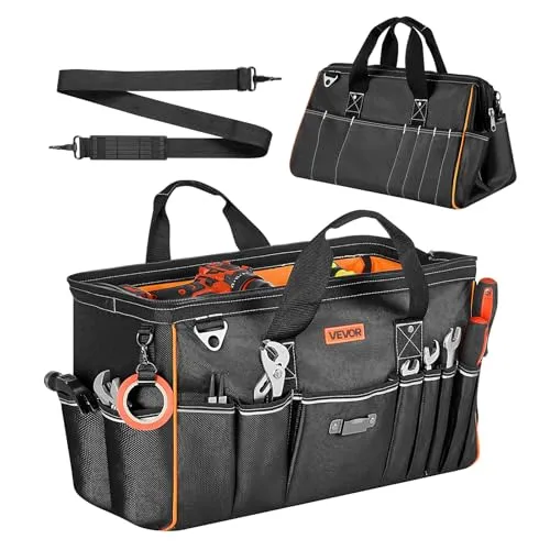 VEVOR Werkzeugtasche 51x25x28cm – Robuster Aufbewahrungs-Organizer mit 33 Fächern