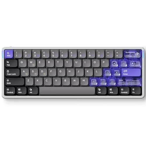 nuphy Air60 HE Gaming-Tastatur - Kompakte 60% Low-Profile-Tastatur mit Magnetschaltern, anpassbarem Betätigungspunkt und 8 kHz Abfragerate für ultimativen Gaming-Komfort.