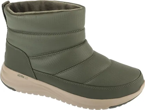 SKECHERS ON-THE-GO STELLAR Winterboots für Damen, Gr. 39, olivgrün - Wanderschuhe, wasserabweisende Snowboots mit gestepptem Schaft und wärmendem Innenmaterial für optimalen Komfort in der kalten Jahreszeit.