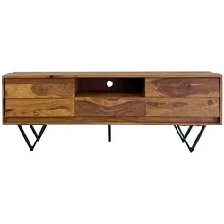 Livetastic Lowboard aus massivem Sheeshamholz