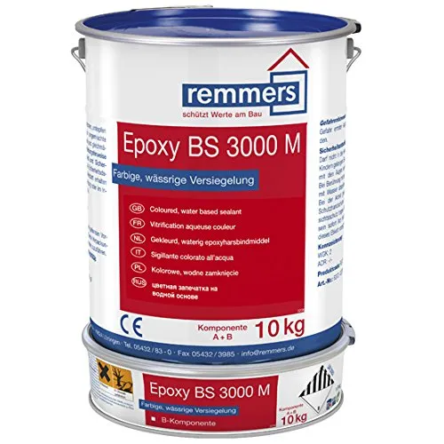 Remmers EPOXY BS 3000 M NEW SILBERGRAU 5 kg - Kleber & Mörtel für Fußböden, hochbeständige Epoxidharzbeschichtung für langlebige und strapazierfähige Bodenbeläge.