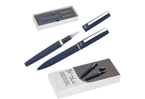 Easy Gifts Kugelschreiber MoLu Schreibset Sainte-Maxime / bestehend aus Kugelschreiber und Rolle