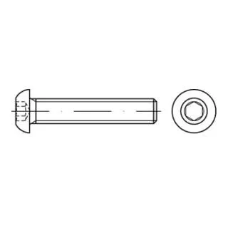 ISO 7380-1 Flachkopfschraube VG M8x30 Stahl 10.9 blank Innensechskant, 200 Stück