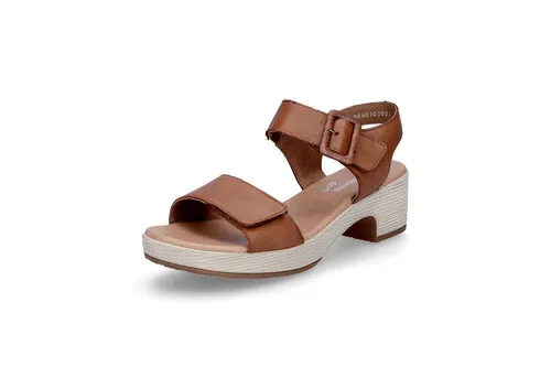 Remonte Damen Riemchensandalen D0N52 - Wanderschuhe mit 5,5 cm Blockabsatz, ideal für Freizeit und Strand. Aus hochwertigem Glattleder für optimalen Tragekomfort.