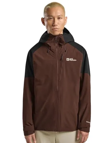 Jack Wolfskin Eagle Peak 2L Jacket M hot choc (D0107) S - Funktionsjacken – Nachhaltige Wetterschutz-Jacke aus recycelten Textilabfällen mit hervorragender Bewegungsfreiheit für Outdoor-Aktivitäten.