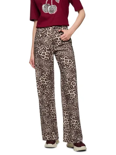Marc Cain Mon Cherry Premium Damen Jeans mit Leo Print in rot von Marc Cain