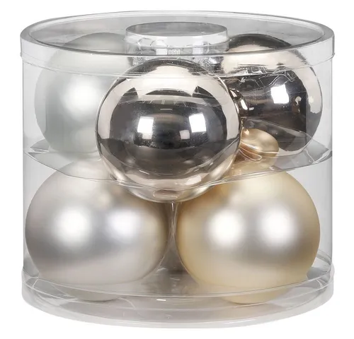 MAGIC by Inge Christbaumschmuck, Weihnachtskugeln Glas 10cm, 6 Stück