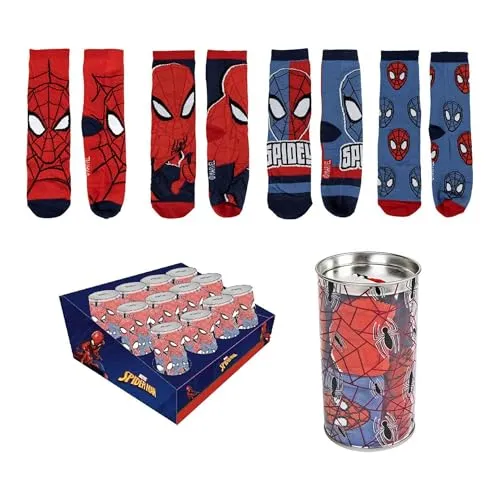Pack von 4 Kindersocken Spiderman-Design
