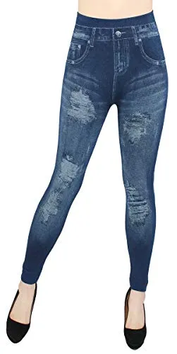dy_mode Damen Thermo Leggings/Thermo Jeggings mit Innenfutter Teddyfleece Damen Thermo Leggins - Gr. 36-42 - WL026-027 (36/38 - S/M, WL047)