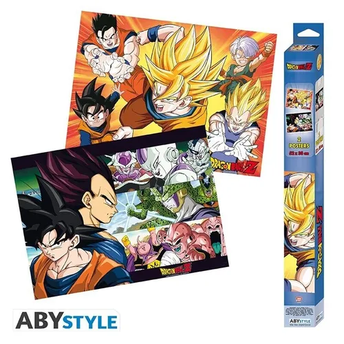 DRAGON BALL – Set 2 Chibi-Poster – Saiyajins (52 x 38)