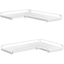 Vasagle Eckregal 2er Set L-förmig 29 cm x 40 cm Weiß von VASAGLE