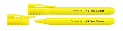 FABER-CASTELL 157707 - Textmarker Textliner 38, gelb, hohe Markierleistung und Superleuchtkraft für alle Papiersorten