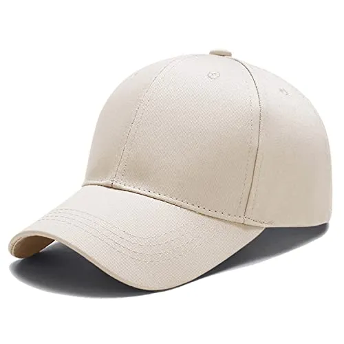 Breampot Baseball Cap Herren Damen Unisex Kappe Verstellbar Baseboard Baseballkappe Mütze Outdoor Baseballkappe (Beige)