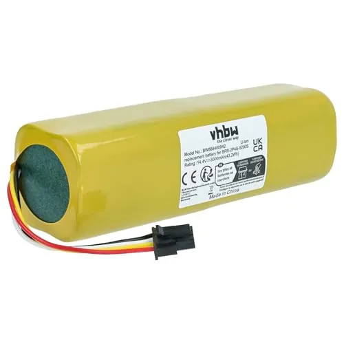 vhbw Akku kompatibel mit Xiaomi Roborock S6 Pure S6P02-00 RKS6PRV0 Rubys-LB, S6 Pure S6P52-00 Saugroboter (3000 mAh, 14,4 V, Li-Ion)