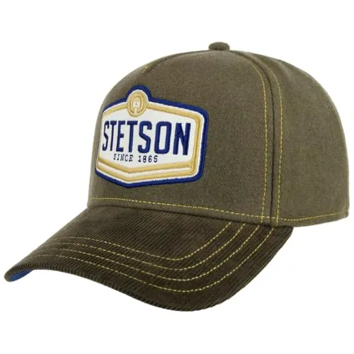 Stetson Wordmark Patch Stoffcap Cordschirm Herren Oliv One Size