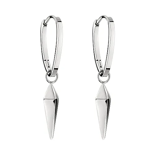 Liebeskind Berlin Creole 3,6 cm aus Edelstahl - Elegante Ohrringe für Damen mit geometrischem Pendulum-Anhänger aus poliertem Edelstahl, ideal als Geschenk für jeden Anlass und perfekt kombinierbar mit anderen Schmuckstücken.