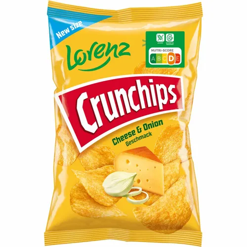 Lorenz Chips Crunchips Cheese & Onion Kartoffelchips 150g Packung