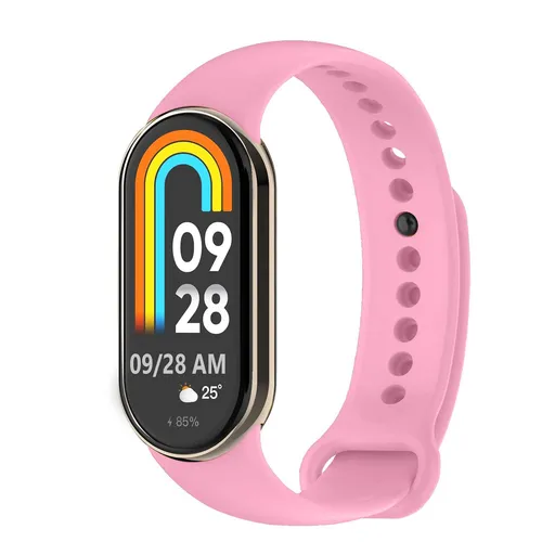 Ersatzarmband für Xiaomi Mi Band 9 y Mi Band 8, Farbe Blassrosa, Silikon