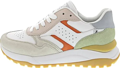 Rieker Schnürer Schnürschuh weiß 36 EU - Sneaker in Größe 36 EU, aus hochwertigem Leder, mit bequemer Gummisohle für optimalen Tragekomfort und einen lässigen Look.