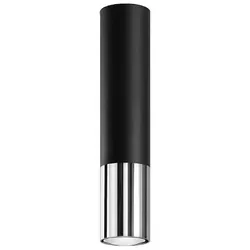 Sollux SL.0939 Deckenleuchte LOOPEZ schwarz/Chrom - Lampen - Elegante Deckenleuchte mit modernem Minimalismus, ideal zur stilvollen Beleuchtung von Wohnräumen.
