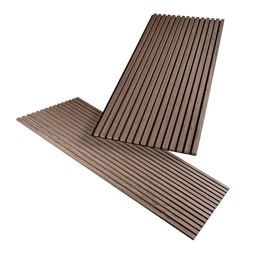 HAGEFOL® Akustikpaneele Holz 120x60 cm, 2 Stück - 3D-Wandpaneele aus Walnuss, schallabsorbierend und ideal für eine stilvolle Raumgestaltung.