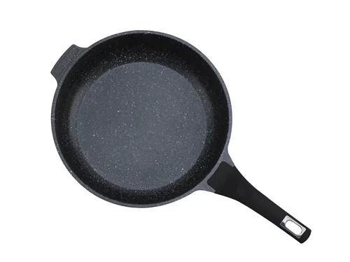 GSW Schmorpfanne Titanium Granit Advanced - Schmorpfanne aus Aluminiumguss mit VITAFLON® QUARZIT ROUGH Antihaft-Versiegelung für exzellentes Braten, ideal für alle Herdarten inklusive Induktion.