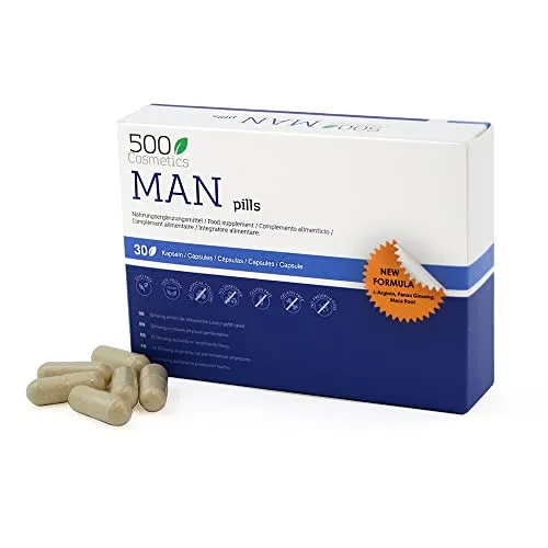 500Cosmetics – die natürliche Nahrungsergänzung zur Steigerung der Virilität, männlichen Potenz und zur Verbesserung von sexuellen Beziehungen – hergestellt in der EU – 30 Tabletten.