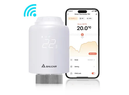 Salcar Heizkörperthermostat Smartes WiFi Heizungsthermostat, (1 St)
