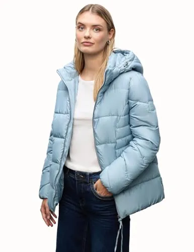 Steppjacke STREET ONE für Damen, Gr. 46, blau - Funktionsjacke mit praktischer Kapuze und seitlichen Zipper-Taschen für optimalen Tragekomfort und sportiven Look – perfekt für kühle Tage.