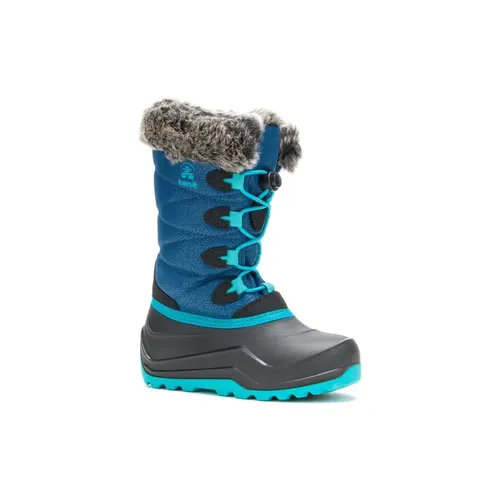 Kamik SNOWANGEL Stiefel Mädchen in navy-marine, Größe 37 - Wasserdichte Winterstiefel für Mädchen, ideal für kalte Temperaturen bis -40 °C, mit Bungee-Schnellschnürsystem und warmem Fleecefutter.