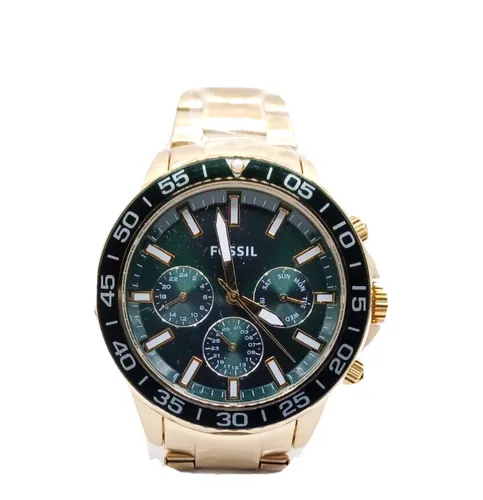 Fossil Herren Armbanduhr Bannon BQ2493 - Armbanduhren für Herren mit eleganter Edelstahl-Goldfarbe, Multi-Funktion und 50 m Wasserdichtigkeit – ideal für jeden Anlass.