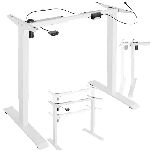 tectake® Elektrisch höhenverstellbares Tischgestell Yannick - Zubehör für Möbel, ergonomisch und flexibel einstellbar für einen angenehmen Arbeitstag.