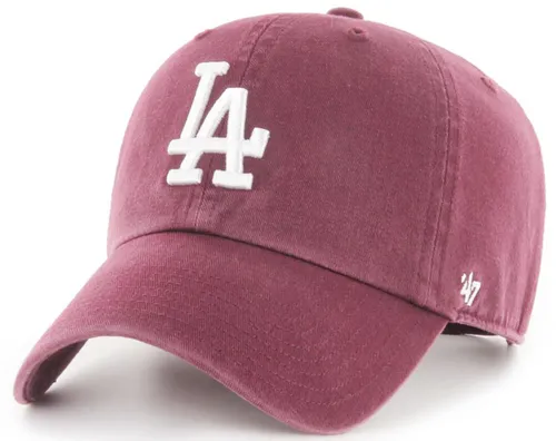 '47 Brand Clean Up Strapback Cap LA Dodgers - Bordeaux - Baseball Caps für Herren, verstellbar mit schweißabsorbierendem Innenband für optimalen Tragekomfort.
