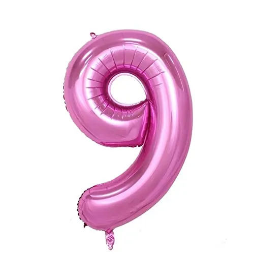 XXL Folienballon Zahl 100 cm in Rosa Pink