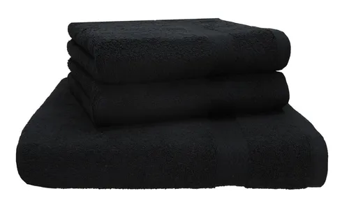 Betz Handtuch Set 3-TLG. Premium schwarz - Handtuch-Sets in hochwertiger Qualität aus 100% Baumwolle, flauschig weich und saugstark. Ideal für Saunabesuche oder den Strand – perfektes Wohlfühl-Ambiente!