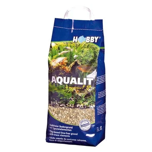 HOBBY Aqualit Bodengrund 2-6 mm 12 l - Bodengrund in Grau, perfekt für Aquarien und sorgt für eine natürliche Umgebung. Ideal für Pflanzen und Fische.