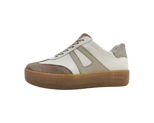 Semler sportlicher Schnürer Slipper beige EUR 36.5 UK 3.5 - Eleganter sportlicher Schnürer in Beige, Größe EUR 36.5 (UK 3.5), aus hochwertigem Leder. Ideal für den täglichen Einsatz, bietet Komfort und Stil in einem.