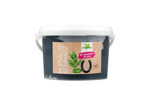 B & E Hufsalbe - schwarz 2500 ml - Hufpflege mit feuchtigkeitsregulierender Wirkung, fördert Hornstabilität und schützt vor Austrocknung und Feuchtigkeit. Ideal für gesunde Hufe und vorbeugende Pflege.