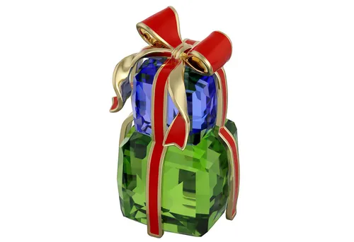 Swarovski Weihnachtsfigur Geschenkpaket Kristall Dekofigur von Swarovski