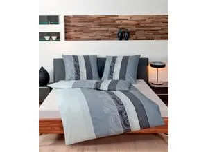 Janine Bettwäsche DAVOS 6456, Mako-Satin 2-teilig in grau von Janine