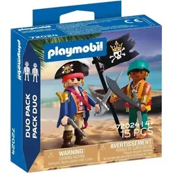 Playmobil® DuoPack Piraten (72024) – Spannendes Piraten-Spielset - Erlebe packende Abenteuer mit zwei Piratenfiguren, die sich im Kampf um Schätze messen! Ideal für kreative Rollenspiele und spannende Action. Perfekt für kleine Entdecker! 15 Teile inklusive. Kategorie: Action- & Spielzeugfiguren.