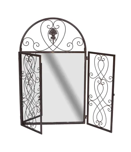 Wandspiegel Spiegelfenster mit Fensterläden Badezimmerspiegel  Gartenspiegel