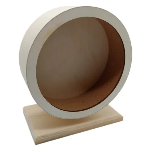 Kerbl Pet Hamsterlaufrad aus Holz, Ø 22cm, mit Korklauffläche, geschlossen, sich